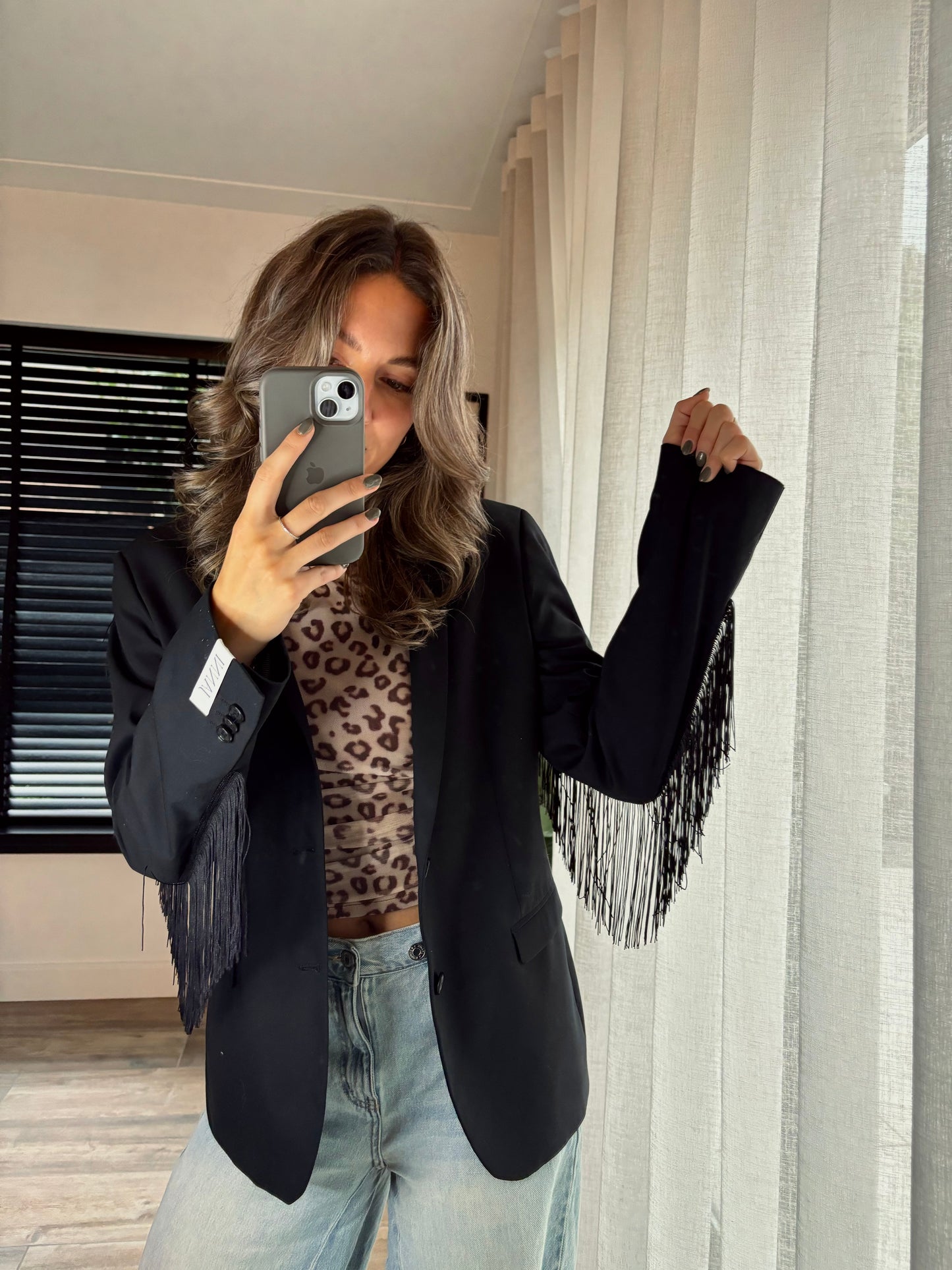 JANNI Blazer Fringes - Black