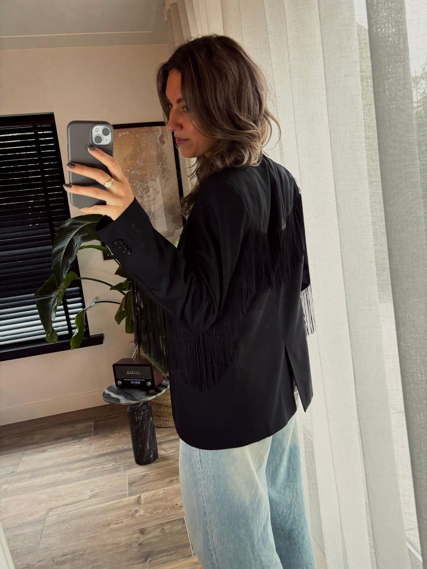 JANNI Blazer Fringes - Black