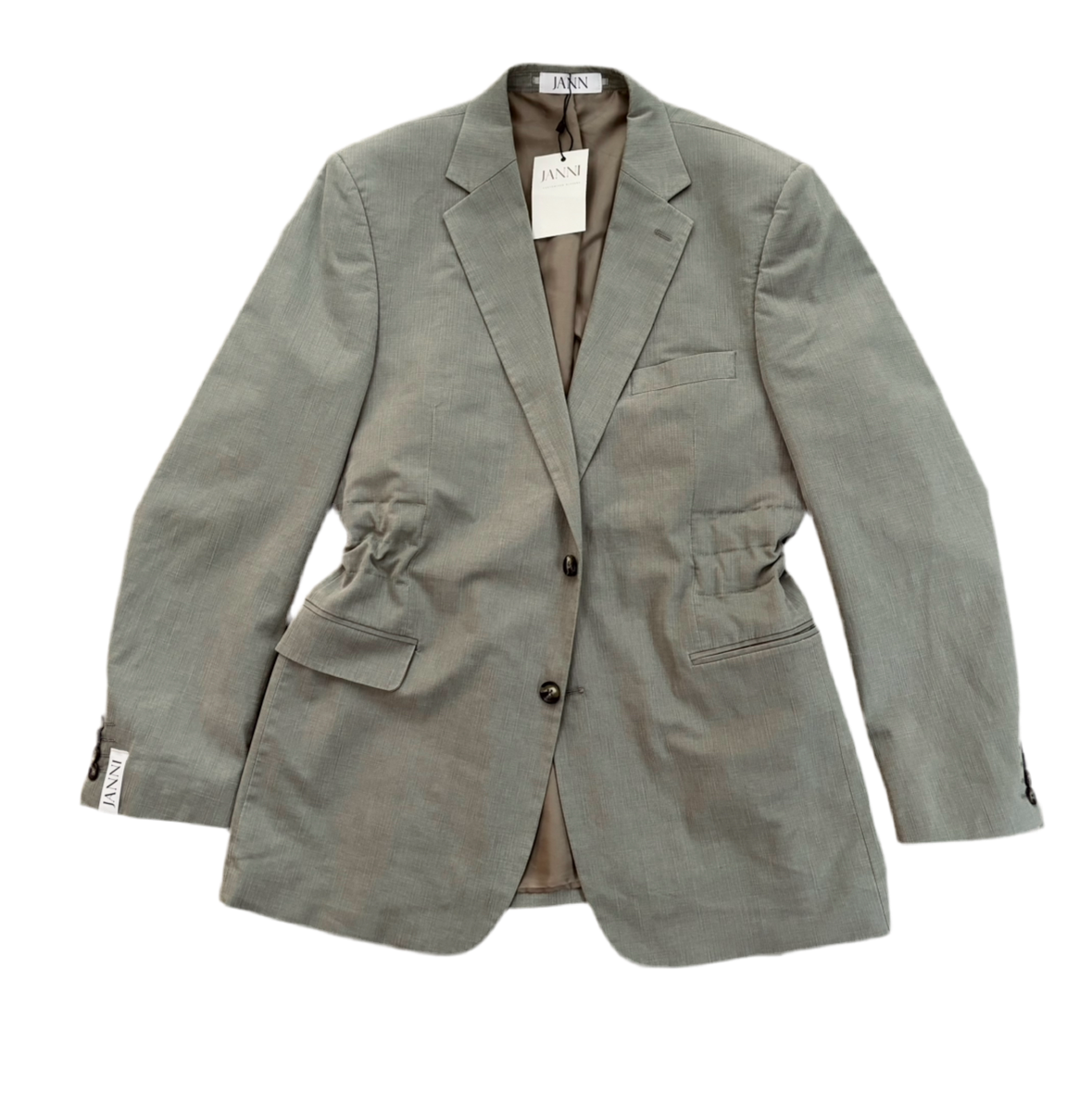 JANNI Blazer - Light Grey / Brown