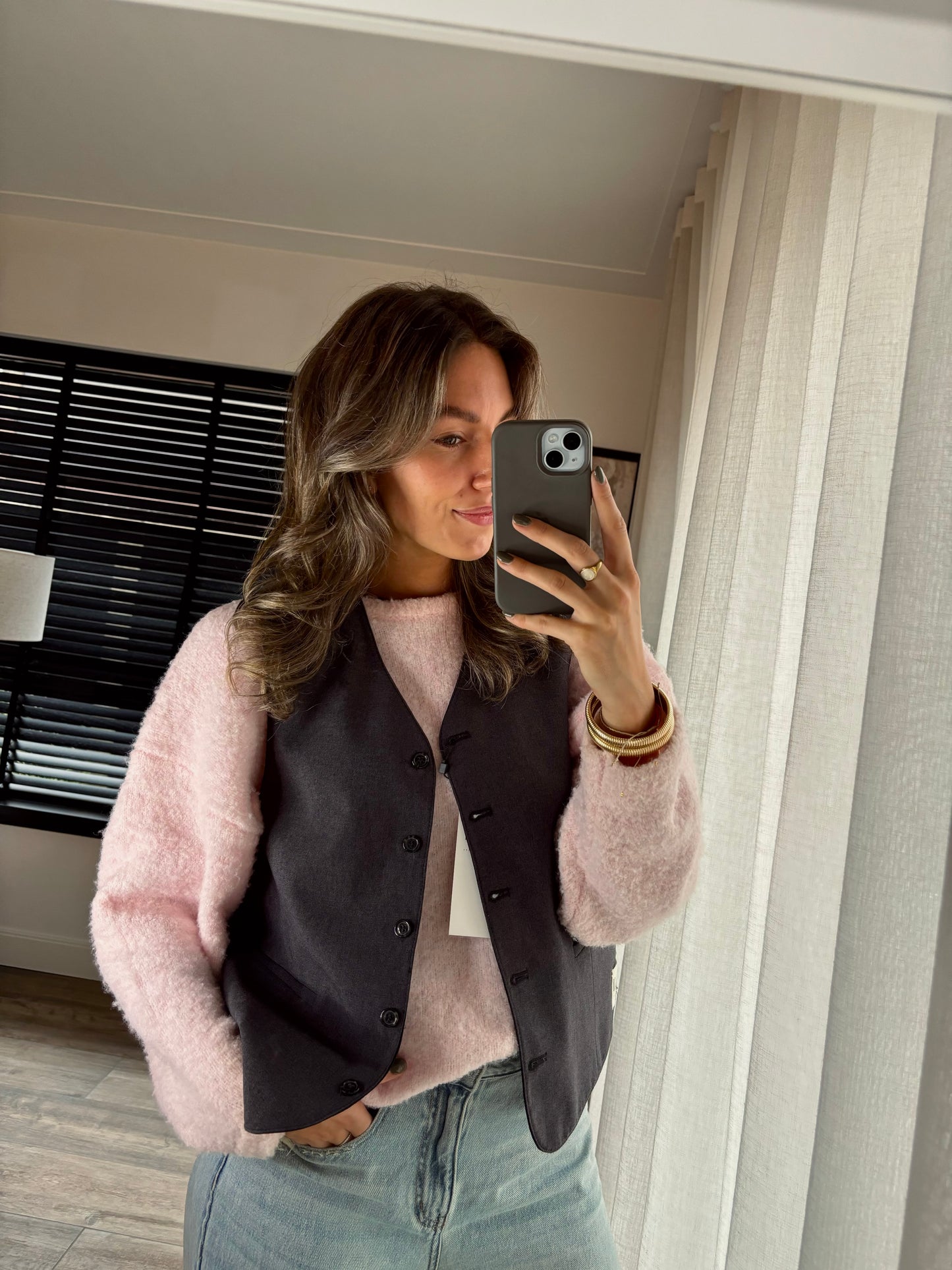 JANNI Gilet - Dark Grey